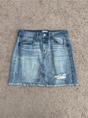 So Distressed Denim Mini Skirt Womens 5/27W